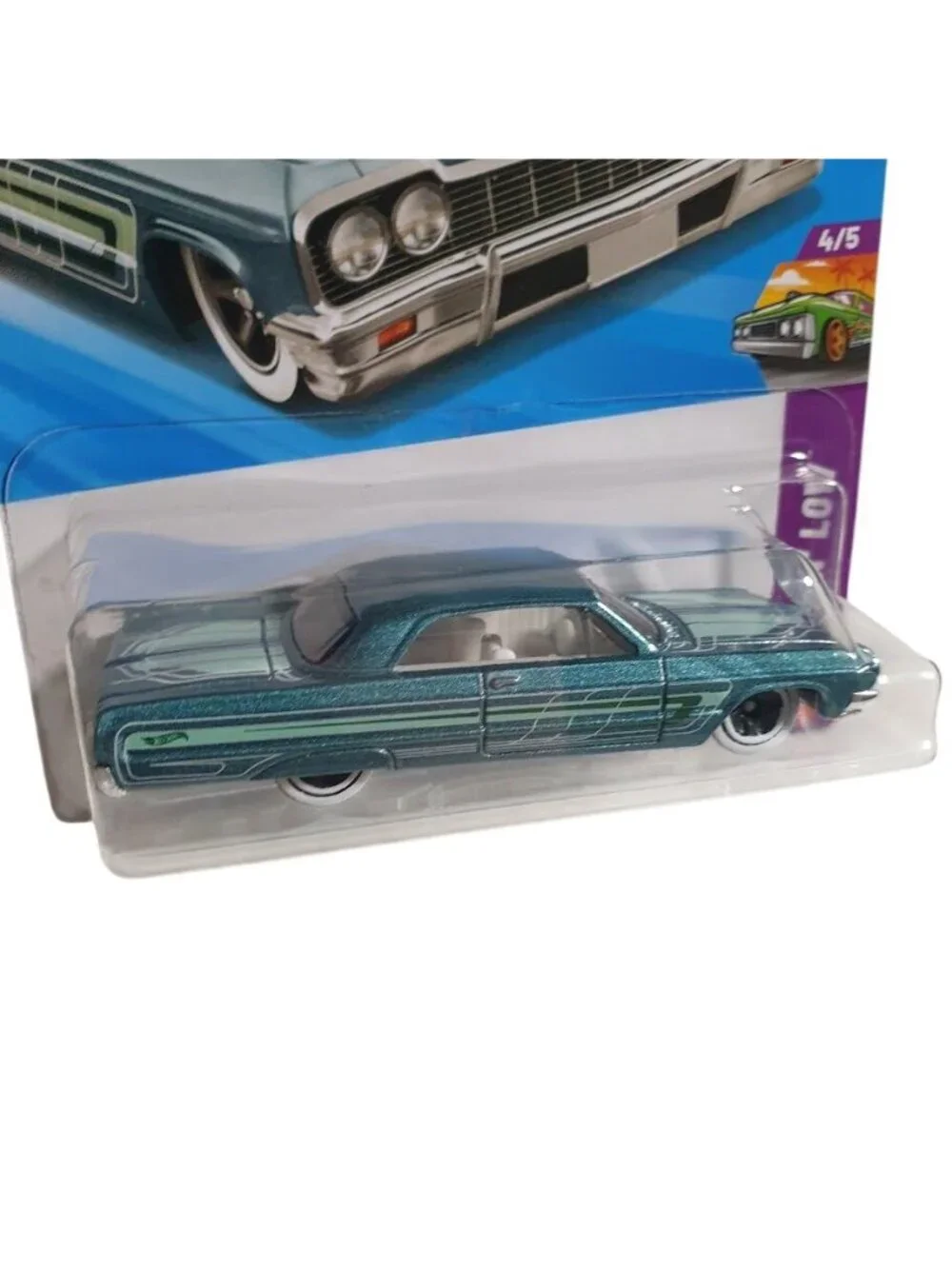 Hot Wheels 64 Impala Layin Low Green Collectible Diecast Model Toy Car Series